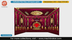 Royal pink drapery with Shree symbol and lotuses 4 Side Decoration editable psd template designed for luxurious wedding mandap backdrops.