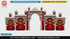 Elegant Rajwada palace entrance design with red curtains editable PSD template for premium events