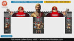 Red and stone theme Shivjayanti Utsav entry gate editable PSD template with Chhatrapati Shivaji Maharaj bust and Maratha soldiers