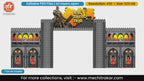 Garja Maharashtra Maza themed fort bastion style welcome gate editable PSD template.