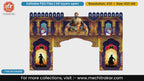 Grand royal palace entry gate editable PSD template with tutari players and Chhatrapati Shivaji Maharaj.