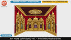 Golden palace domes with traditional patterns 4 Side Decoration editable psd template for B2B printing