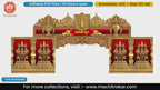Tirupati Balaji theme entry arch template with Gajalakshmi motifs and Shankh Chakra.