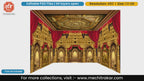 Golden Indian temple with elephants 4 Side Decoration editable psd template for traditional stages