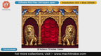 Golden Peacock Arch with Seated Lions Editable PSD Template