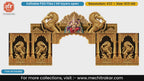 Grand Ganesha welcome gate PSD template featuring golden mythical Yali and elephant carvings.