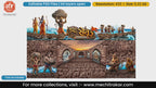 Shri Ram Setu Nirman Gatha Lord Rama and Hanuman Editable PSD Pandal Decoration Template