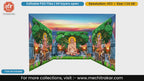 Shri Swami Samarth sitting under tree in nature forest 4 Side Decoration editable psd template