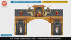 Chhatrapati Shivaji Maharaj throne theme welcome gate editable PSD template with traditional Maratha fort design.