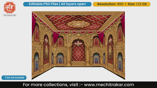 Royal Lion Pandal PSD Template | Ganpati & Navratri Festival | mechitrakar.com