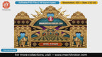 Teal Gold Lion Crest Lord Ganesha Themed Editable PSD Print Media Template