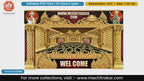 Golden Trishul Guardian Welcome Backdrop PSD Template Set