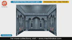 Blue stone architectural arches 4 Side Decoration editable psd template for Maharashtrian themes