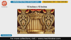 Luxury golden throne stage backdrop with peacock designs, editable PSD template.