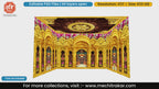 Golden temple floral ceiling 4 Side Decoration editable psd template for background design