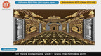 Golden Peacock Wooden Palace with Silver Pillars – Editable PSD Backdrop Theme