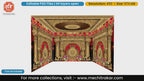 Golden royal temple 4 Side Decoration editable psd template with Om symbols and elephants for event planners.