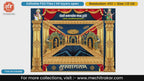 Golden Krishna & Radha Peacock Blue Palace Mandap Kit – Editable PSD