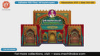 Elegant green and gold corridor arches 5 Side Decoration editable psd template with Lord Ganesha blessings.