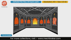 Eight Ganesha idols Ashtavinayak dark stone temple 4 Side Decoration editable psd template