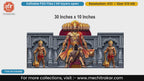 Ten headed Ravana facing Lord Rama with Hanuman on sides stone backdrop editable psd template