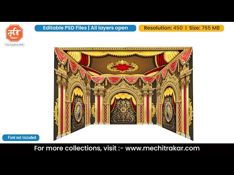 Grand Palace Pandal PSD Template | Ganpati & Navratri Festival | mechitrakar.com