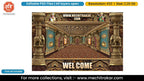 Lord Ganesha and Goddess Mahalakshmi Royal Palace Corridor Six Side Decoration Editable PSD Template for Pandal