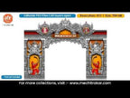 Ganesha Silver Lotus Crest Tutari Entry Gate Editable PSD Template for Pandal Decoration