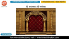 Golden Palace Red Velvet Arch Editable PSD Backdrop Template | Ornate Floral Frame Pandal Decoration Design