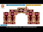 Ganpati Bappa Pink Velvet Om Entry Gate Editable PSD Template for Pandal Decoration