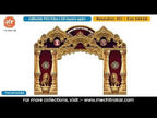 Ganesha Devi Maa Maroon Lion Entry Gate Editable PSD Template for Pandal Decoration